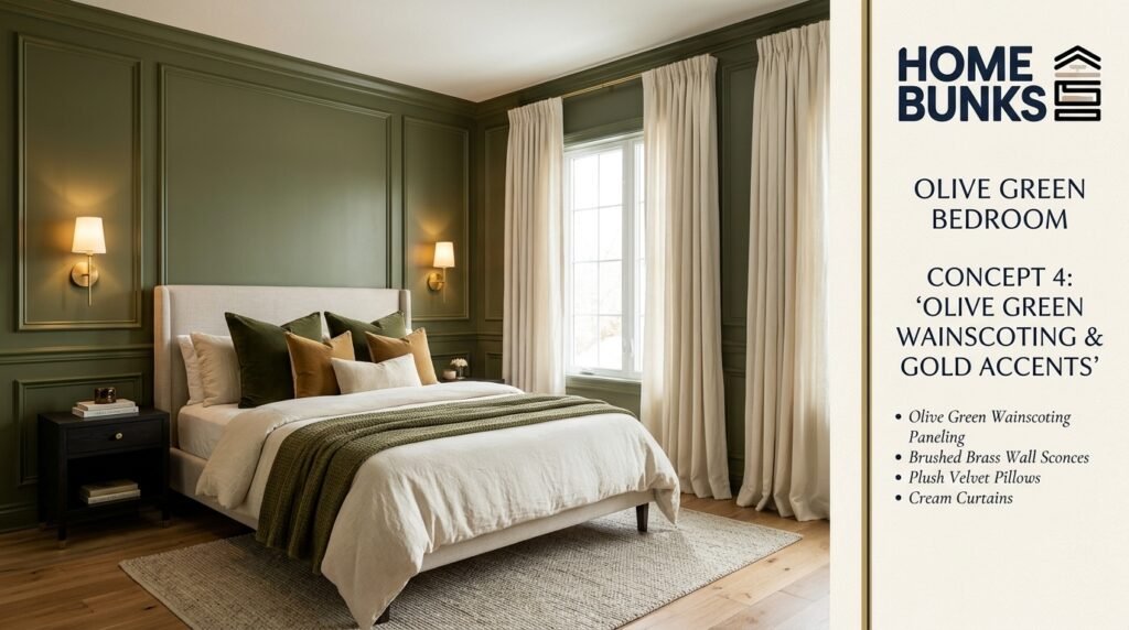 olive green bedroom ideas
