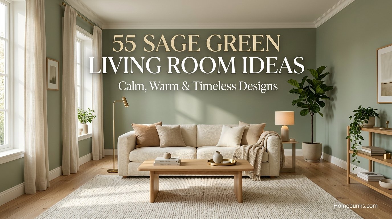 55 Sage Green Living Room Ideas That Feel Calm, Warm, and Timeless 2026